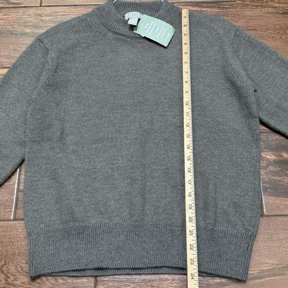 H&M Women's Mock Neck Sweater Size M Gray Green Wool Blend Pullover Knit NWT - Picture 3 of 8